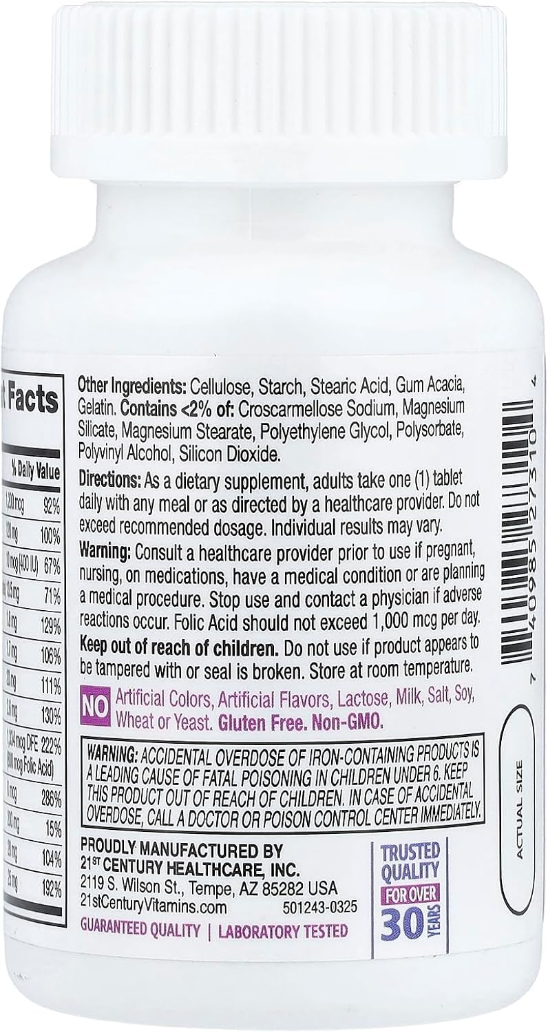 21st Century Antenatal Multivitamin Tablets, 60 Count - görsel 3