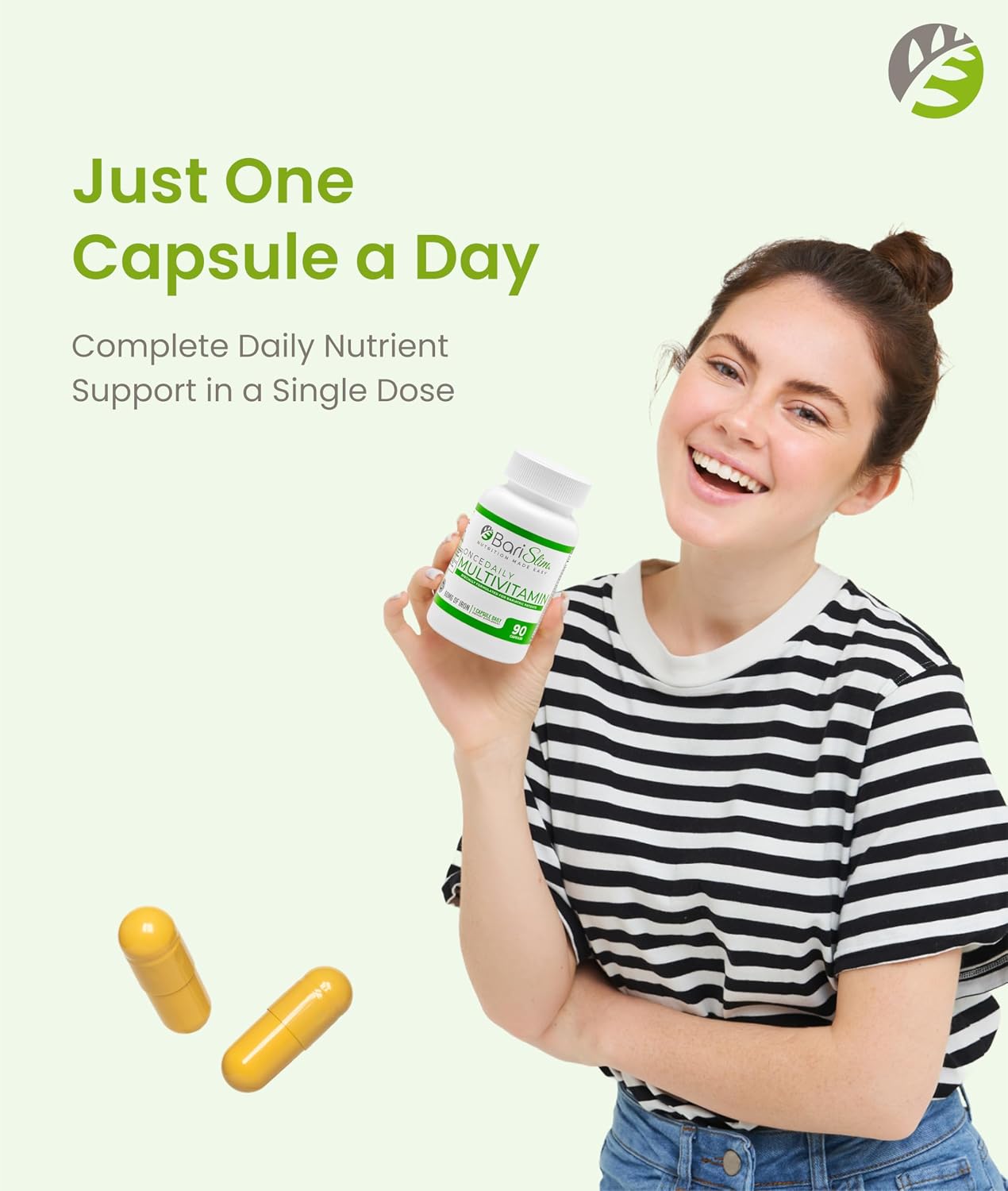 BariSlim Once Daily Bariatric Multivitamin Capsule with 60mg Iron - görsel 7