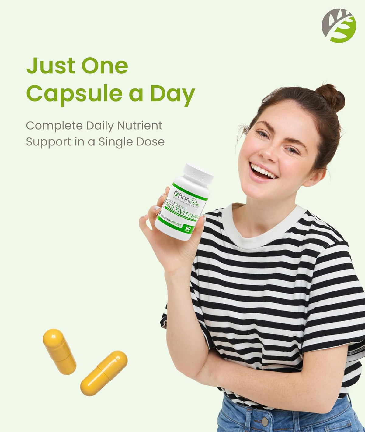 BariSlim Once Daily Bariatric Multivitamin Capsule with 60mg Iron - görsel 7