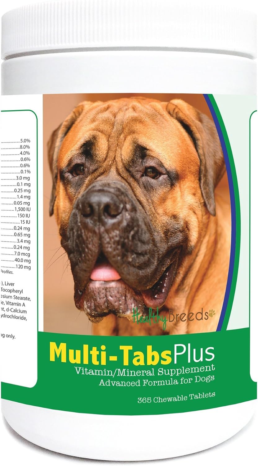 Healthy Breeds Bullmastiff Multi-Tabs Plus Chewable Tablets (365 Count) - görsel 1