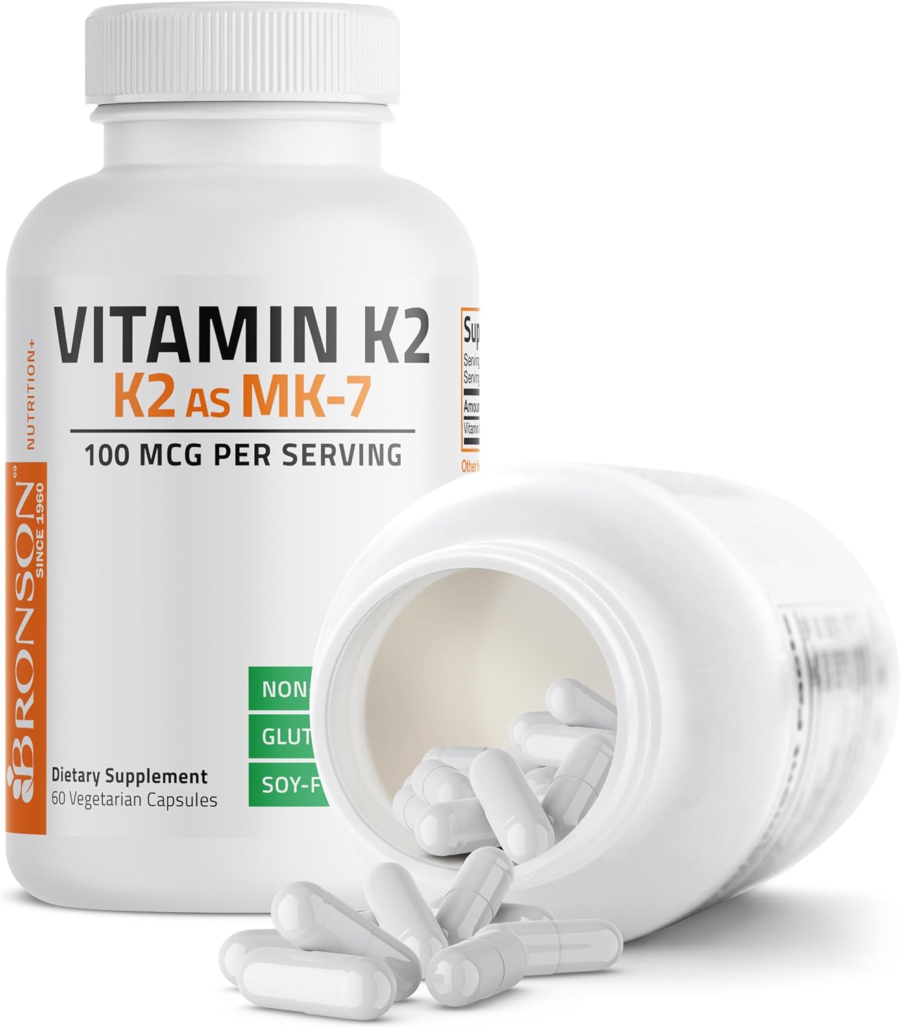 Bronson Vitamin K2 MK-7 100 mcg Non-GMO, 60 Capsules - görsel 6