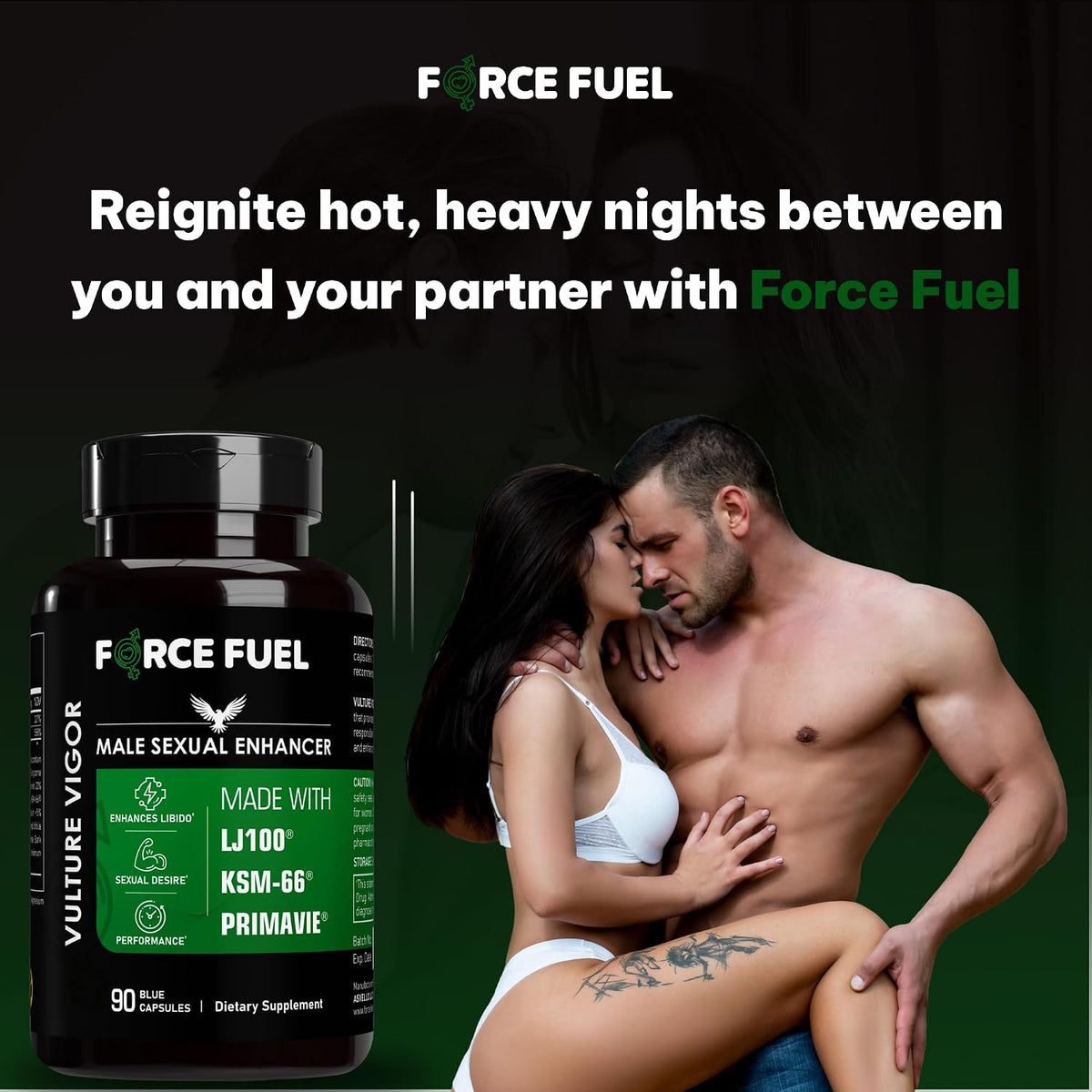 Vulture Vigour Male Performance Capsules – Tongkat Ali, Ashwagandha, Shilajit – 90 Capsules - görsel 8