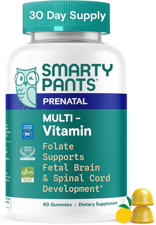 SmartyPants Prenatal Vitamin Gummies – 60 Gummies (30-Day Supply)