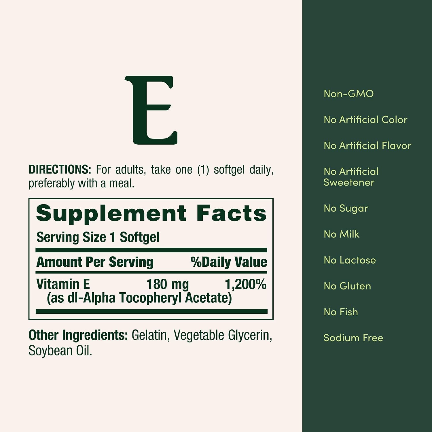 Nature's Bounty Vitamin E 400 IU Softgels, 120 Count - görsel 5