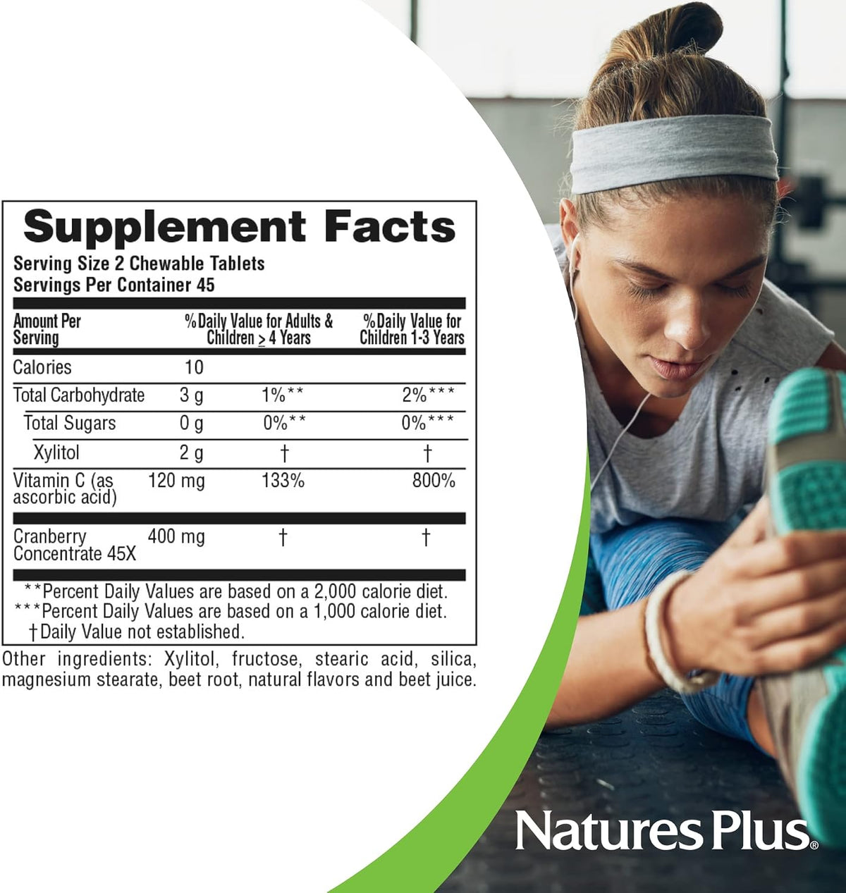 NaturesPlus Ultra Chewable Cranberry - 90 Love Berries Tablets - görsel 5