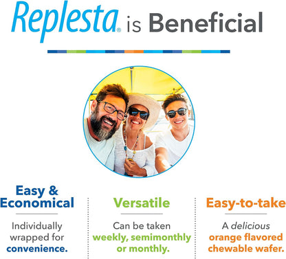 Replesta 50,000 IU Vitamin D3 Cholecalciferol Chewable Wafers