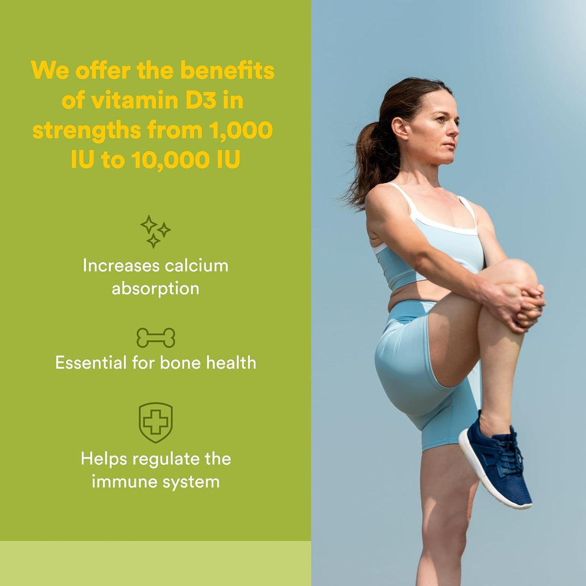 Natural Factors Vegan Vitamin D3 2000 IU - 90 Capsules - görsel 2