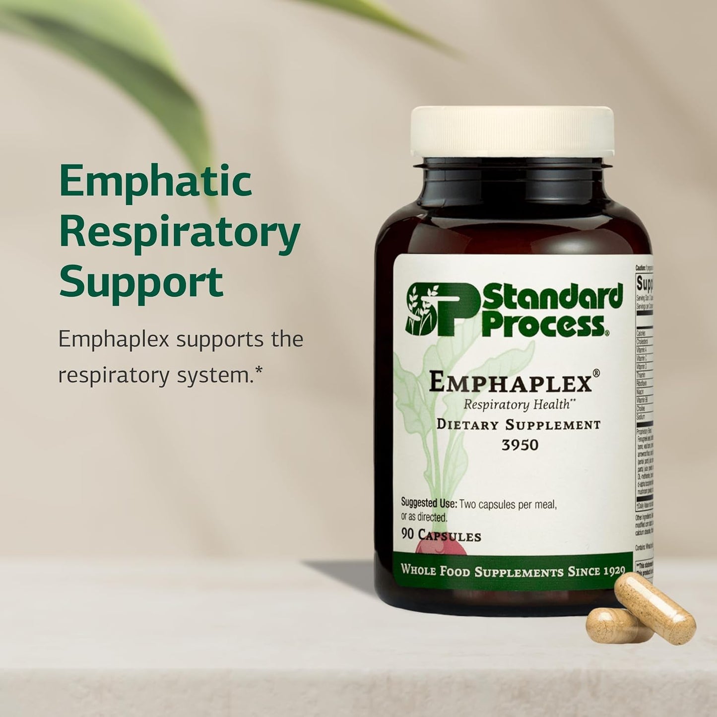 Standard Process Emphaplex - Respiratory System Supplement, 90 Capsules - görsel 3