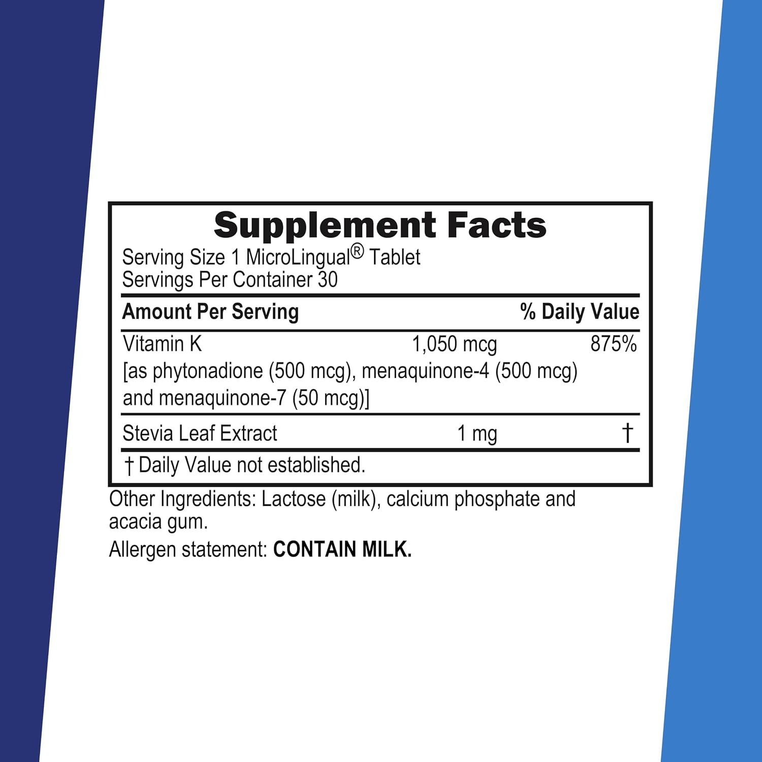 Superior Source Advanced Triple K - Vitamin K1 & K2 Supplement - Bone Health & Immune Support - 30 Instant Dissolve Tablets - görsel 2