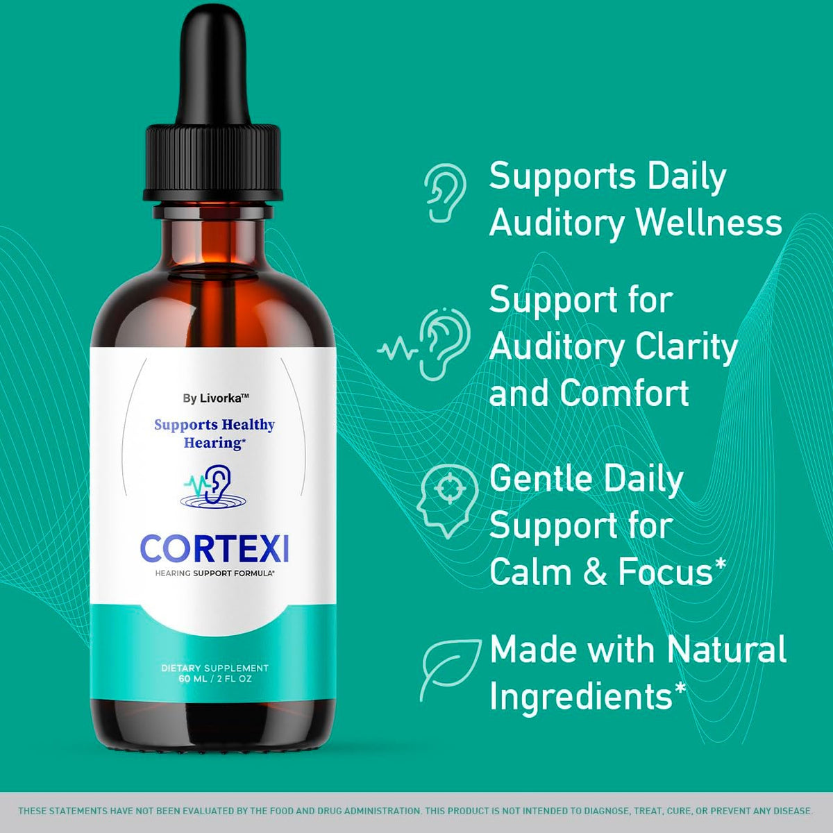 Cortexi Oral Drops – A Liquid Formula for Ear Health and Hearing Support – Pack of 2 Bottles (60-Day Supply) - görsel 2