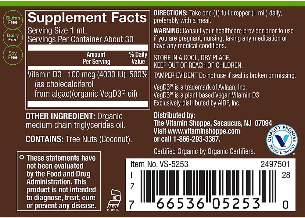 plnt Organic Liquid Vitamin D3 - Whole Food Vitamin D, Supports Normal Immunity and Bones (30ml, 30 Servings) - görsel 2