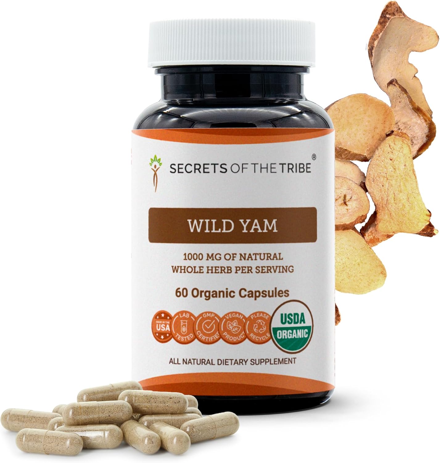 Secrets of the Tribe Wild Yam USDA Organic 60 Capsules - görsel 1