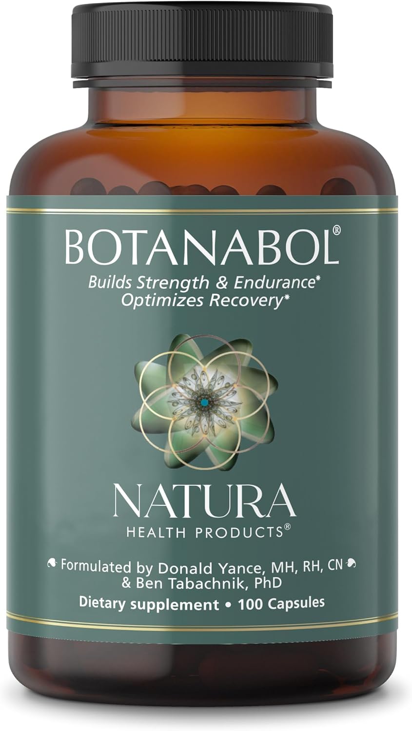 Natura Health Products Botanabol – Strength and Endurance Food Supplement with Rhaponticum, Shilajit, Cordyceps, Cissus Quadrangularis (100 Capsules) - görsel 1