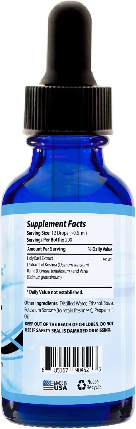 Absonutrix Holy Basil Extract 590 mg, 4 fl oz Drops – 200 Servings - görsel 2