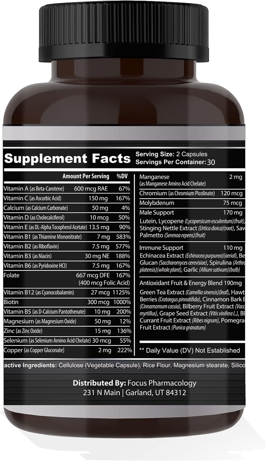Men's Daily Super Multivitamin - 60 Tablets Blend of Vitamins, Minerals and Herbs - görsel 3