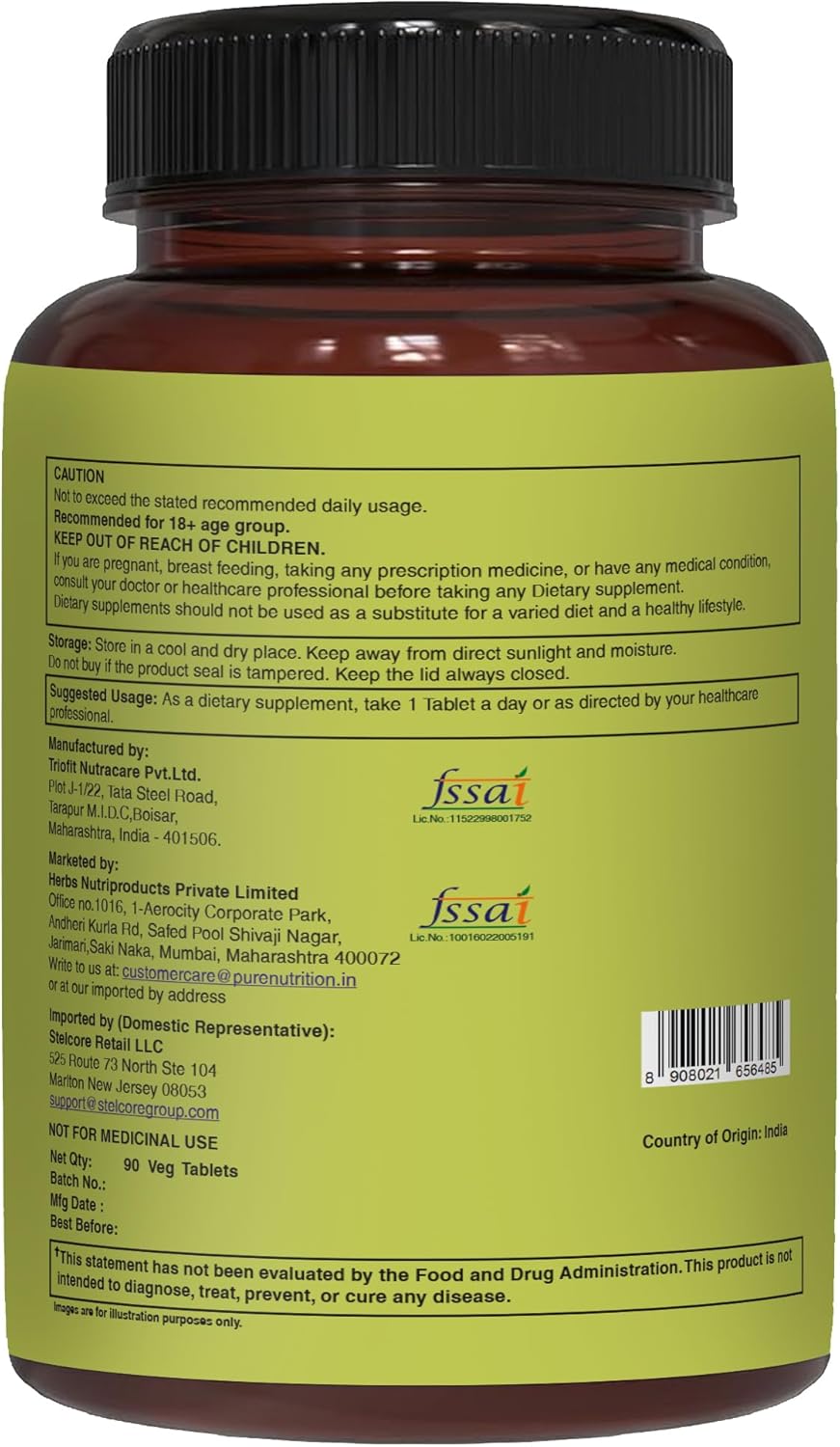 Pure Nutrition Whole Food Multivitamins for Men | 90 Tabs | One-a-Day | 100% NRV | 24 Natural Vitamins and Minerals | All Natural Plant Based Men's Multivitamin | 3 Months Supply - görsel 5