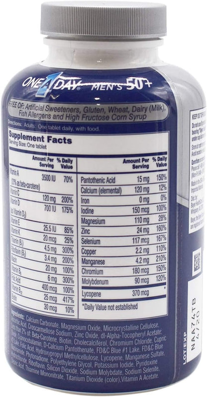 One-A-Day Men's 50+ Multivitamin (300 Tablets)