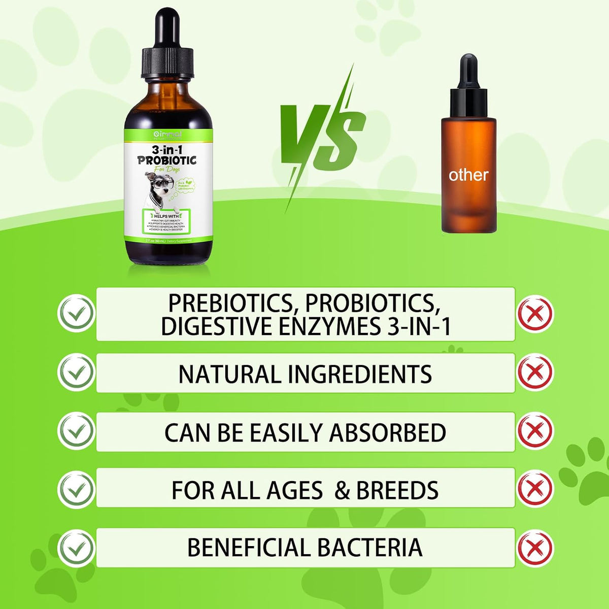 ALIVO Probiotic for Dogs, Natural 3-in-1 Dog Probiotic Drops, Bacon Flavour, 60 ml - görsel 7