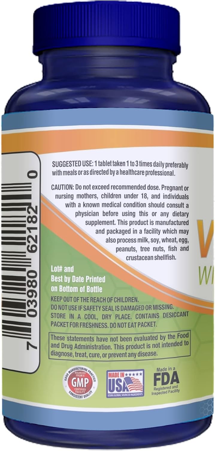 HerbalXpress Vitamin C 500mg with Rose Hips & Citrus Bioflavonoids - 50 Tablets - görsel 3