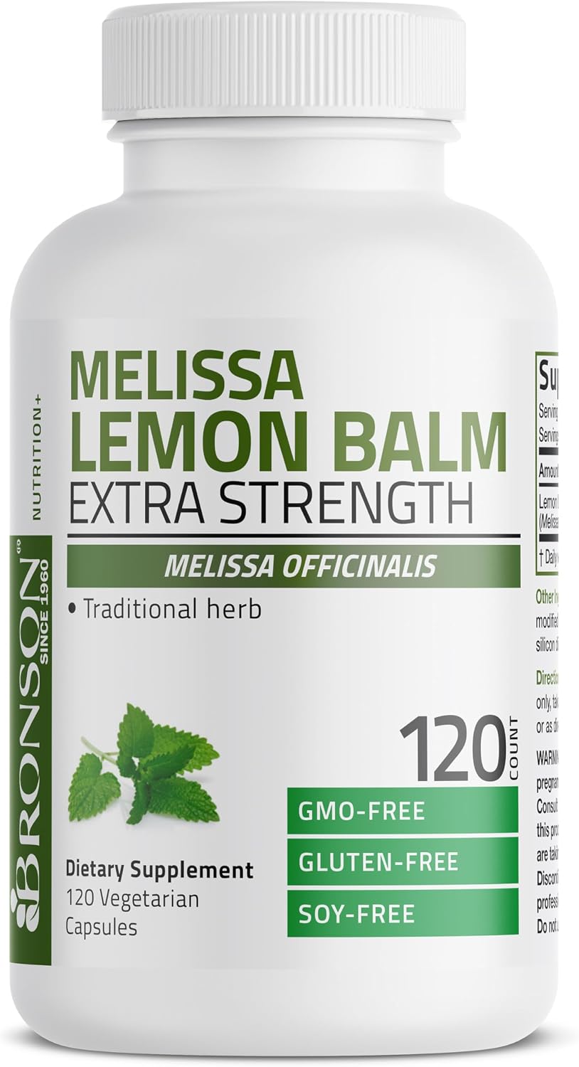 Bronson Melissa Lemon Balm Extra Strength, Non-GMO, 120 Vegetarian Capsules - görsel 3