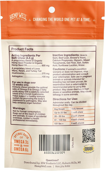 Immune Support Dog Soft Chews – Gut Health – Hemp Well