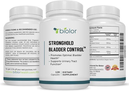 Biolor Stronghold Bladder Control – Supports Normal Urinary Function – 120 Capsules