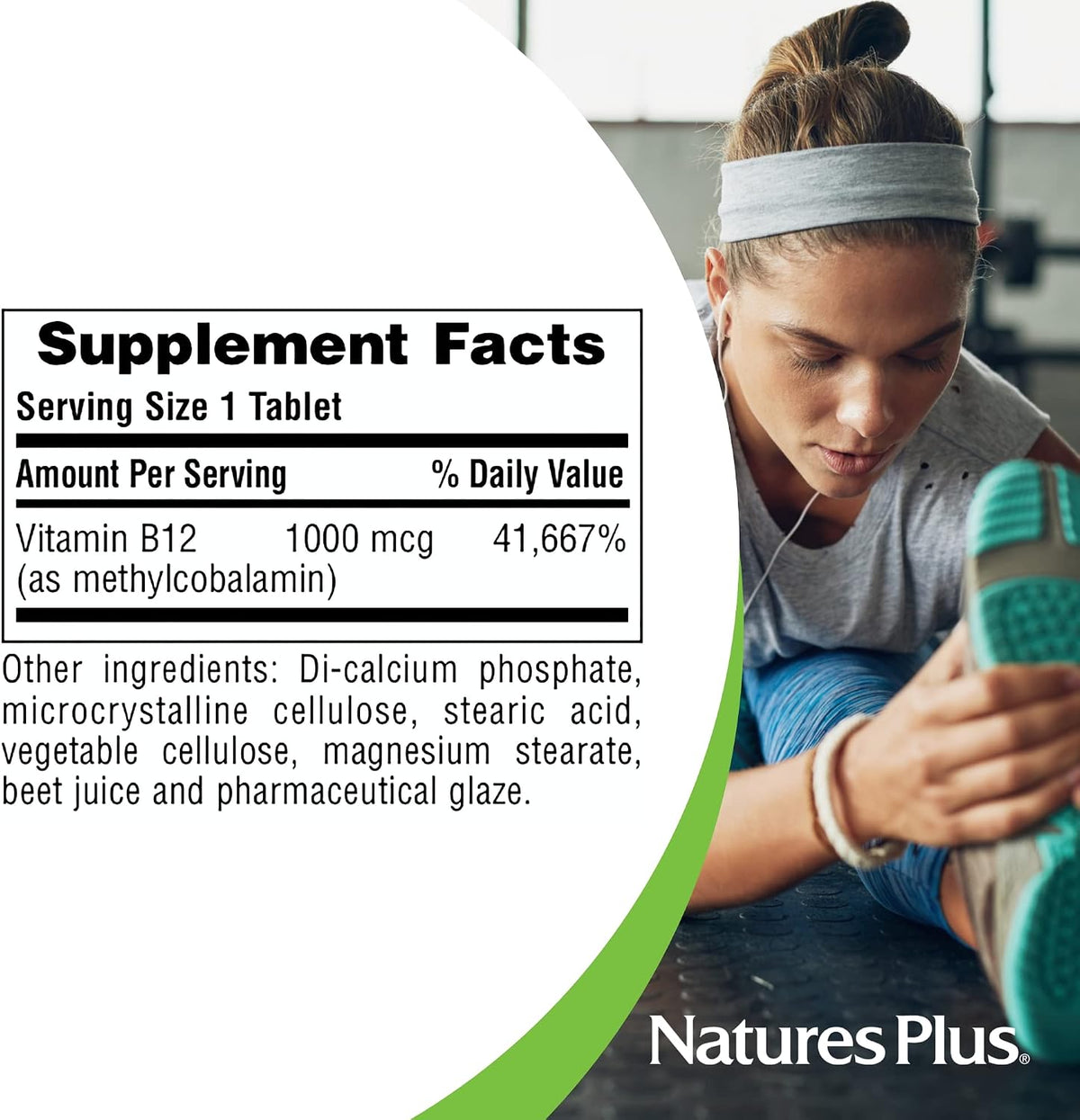 Nature's Plus Vitamin B12 1000 mcg – 90 Tablets – Methylcobalamin – Energy Support - görsel 5