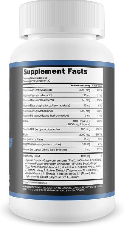 Alpha Blood Flow – Improved Formula – Circulation Support Supplement for Men and Women