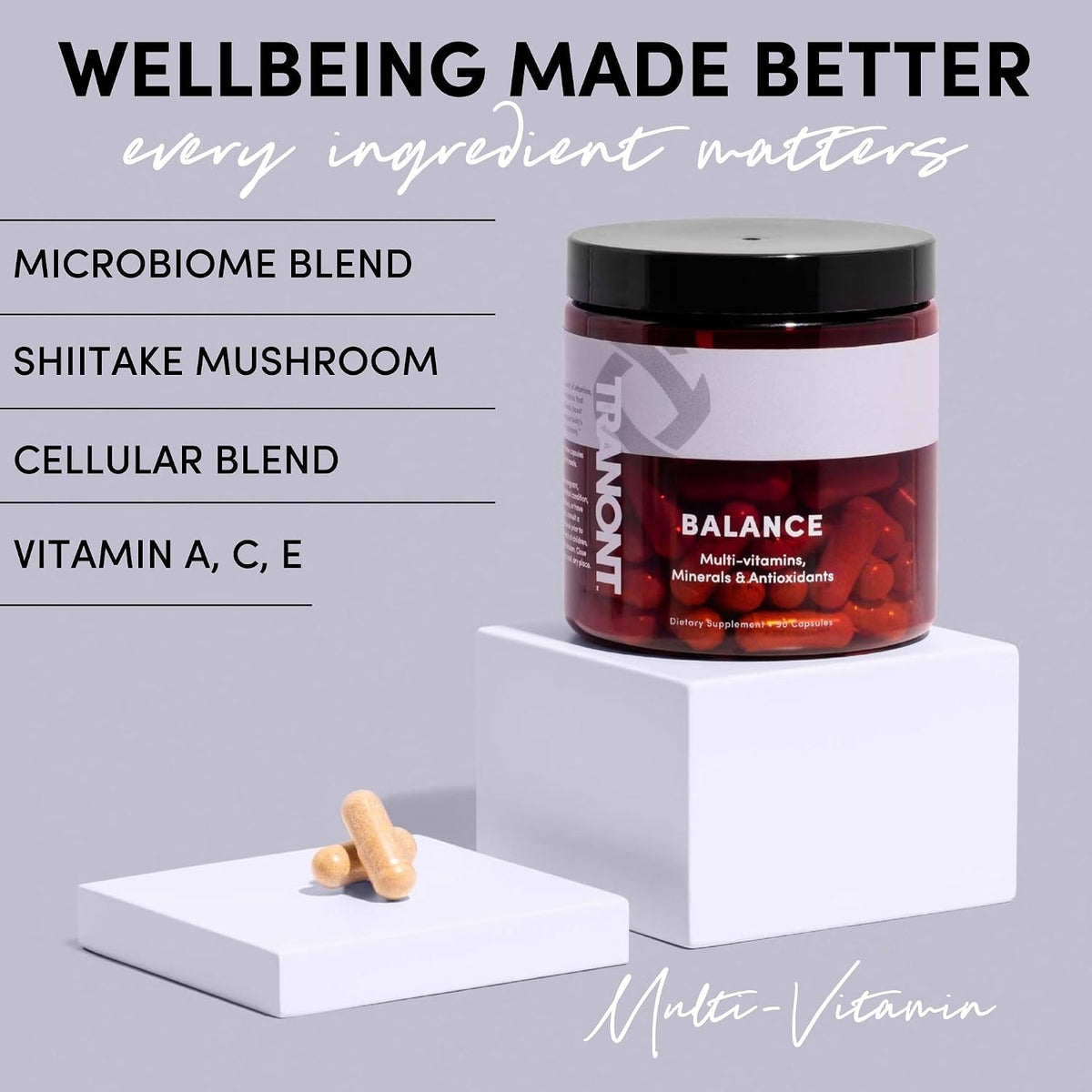Tranont Balance | Multi-Mineral & Vitamin Supplement for Adults | 90 Capsules - görsel 4