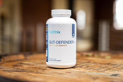 NuEthix Formulations Gut Defender+ Microbiome Balance Food Supplement, 180 Capsules, 90 Servings