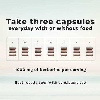 LifeSeasons Berberine - Digestive, Heart & Immune Support - 1000 mg - 90 Capsules