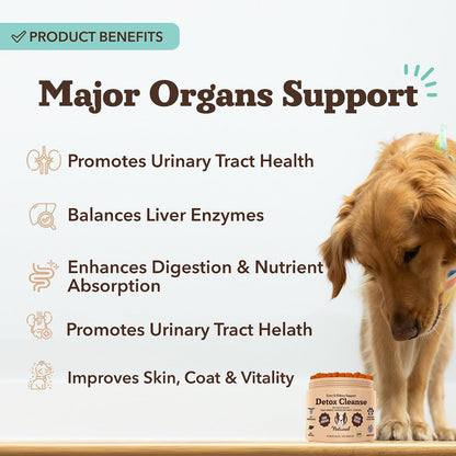 Natural Dog Company Liver & Kidney Supplement for Dogs, 90 Soft Chews
