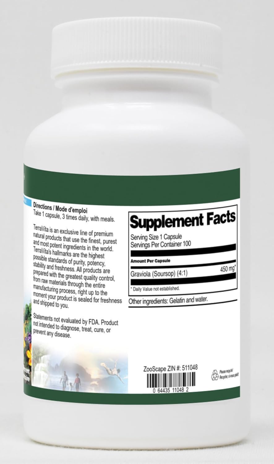 Extra Strength Graviola (Soursop) 4:1 Extract – 450 mg (100 Capsules) - görsel 2