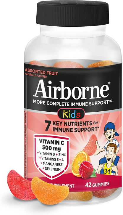 Airborne Kids Immune Support Gummies - Assorted Fruit Flavour (42 Count)