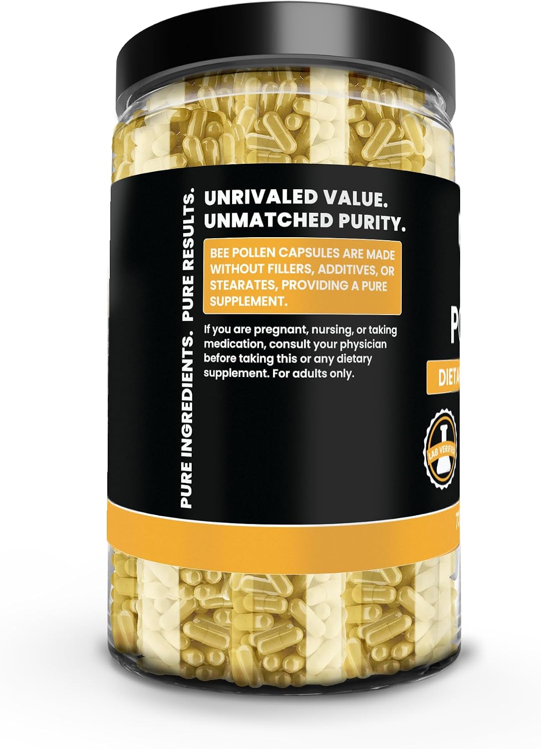 Pure Original Ingredients Bee Pollen - 730 Capsules, No Fillers - görsel 3