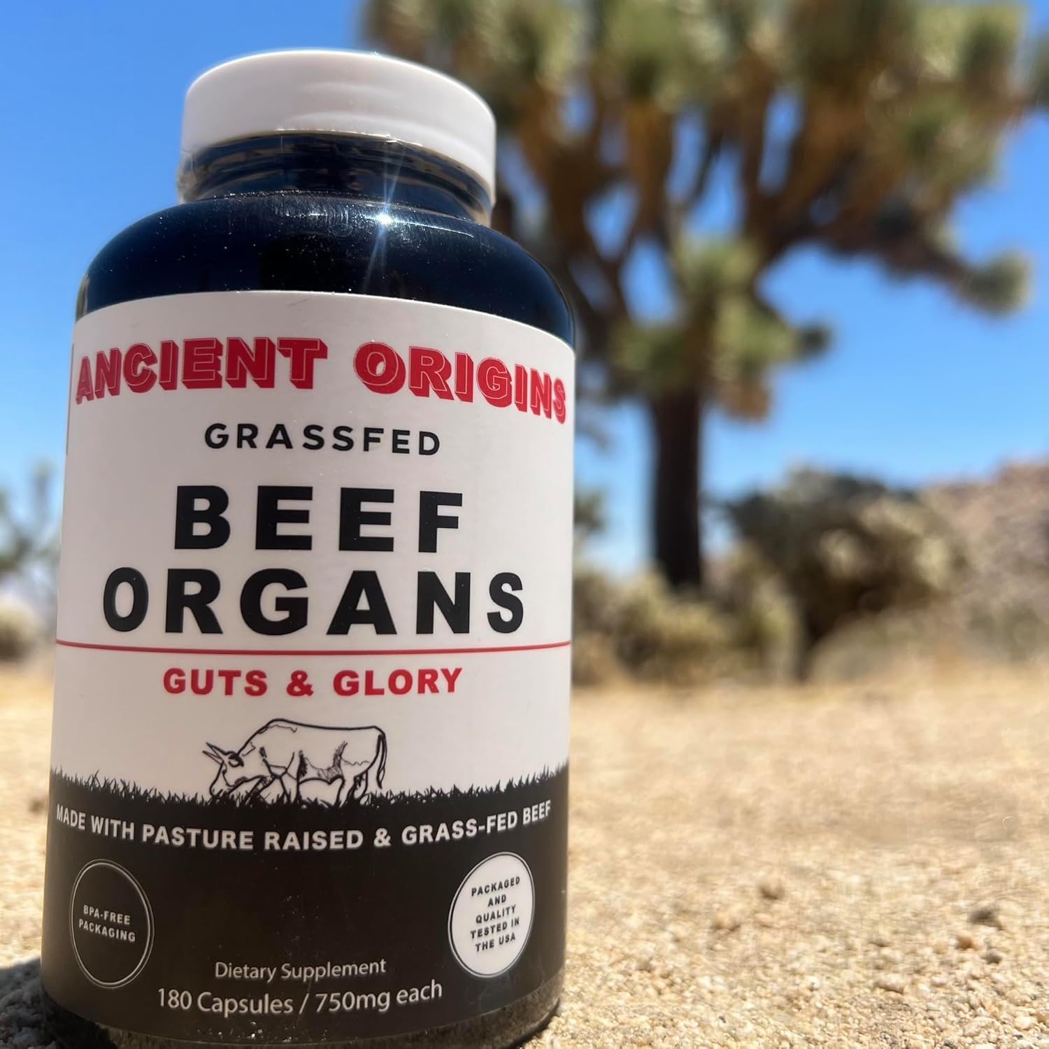 Ancient Origins Grass-fed Beef Organs Supplement (4500 mg, 180 Capsules) - görsel 7