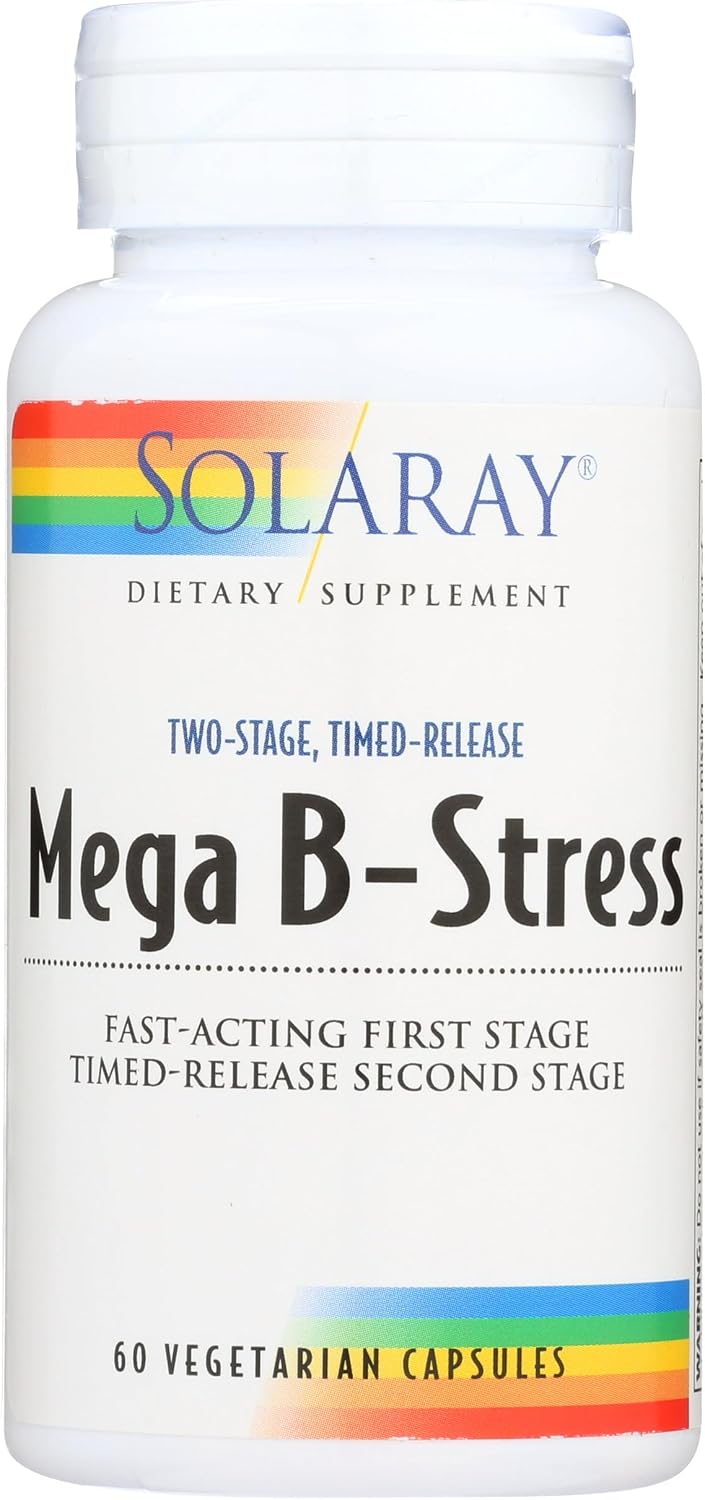 Solaray Mega B Stress Two Stage, 60 Veg Capsules - görsel 1