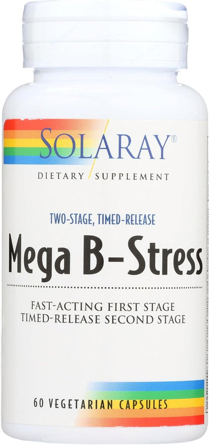 Solaray Mega B Stress Two Stage, 60 Veg Capsules