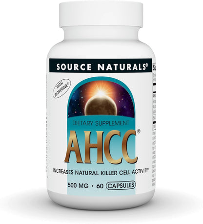 Source Naturals AHCC with Bioperine – 500 mg, 60 Capsules