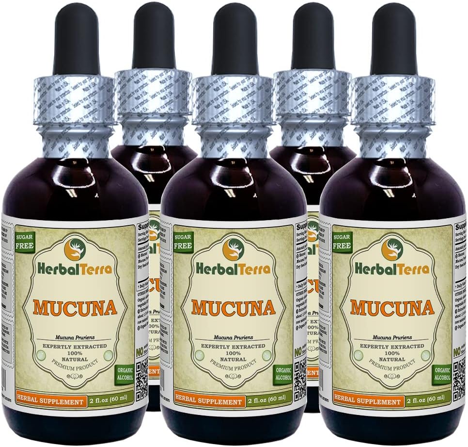 Mucuna (Mucuna Pruriens) Tincture – Organic Dried Seeds Liquid Extract 2x60 ml - görsel 3
