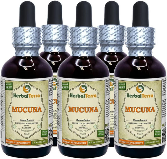 Mucuna (Mucuna Pruriens) Tincture, Dried Seeds Liquid Extract – 5x60 ml