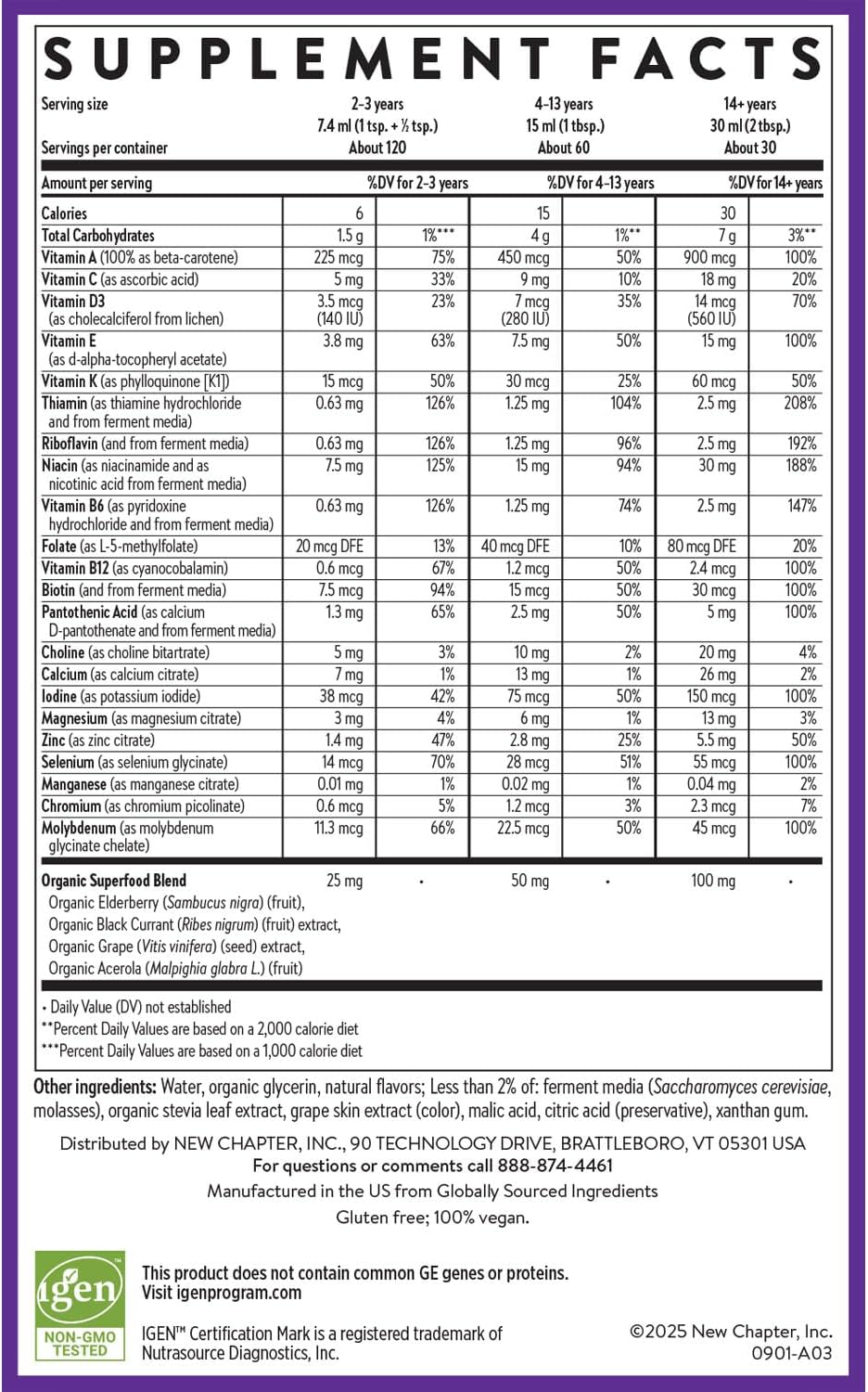 New Chapter Liquid Multivitamin & Mineral Supplement – Mixed Berry – 30 fl oz - görsel 6