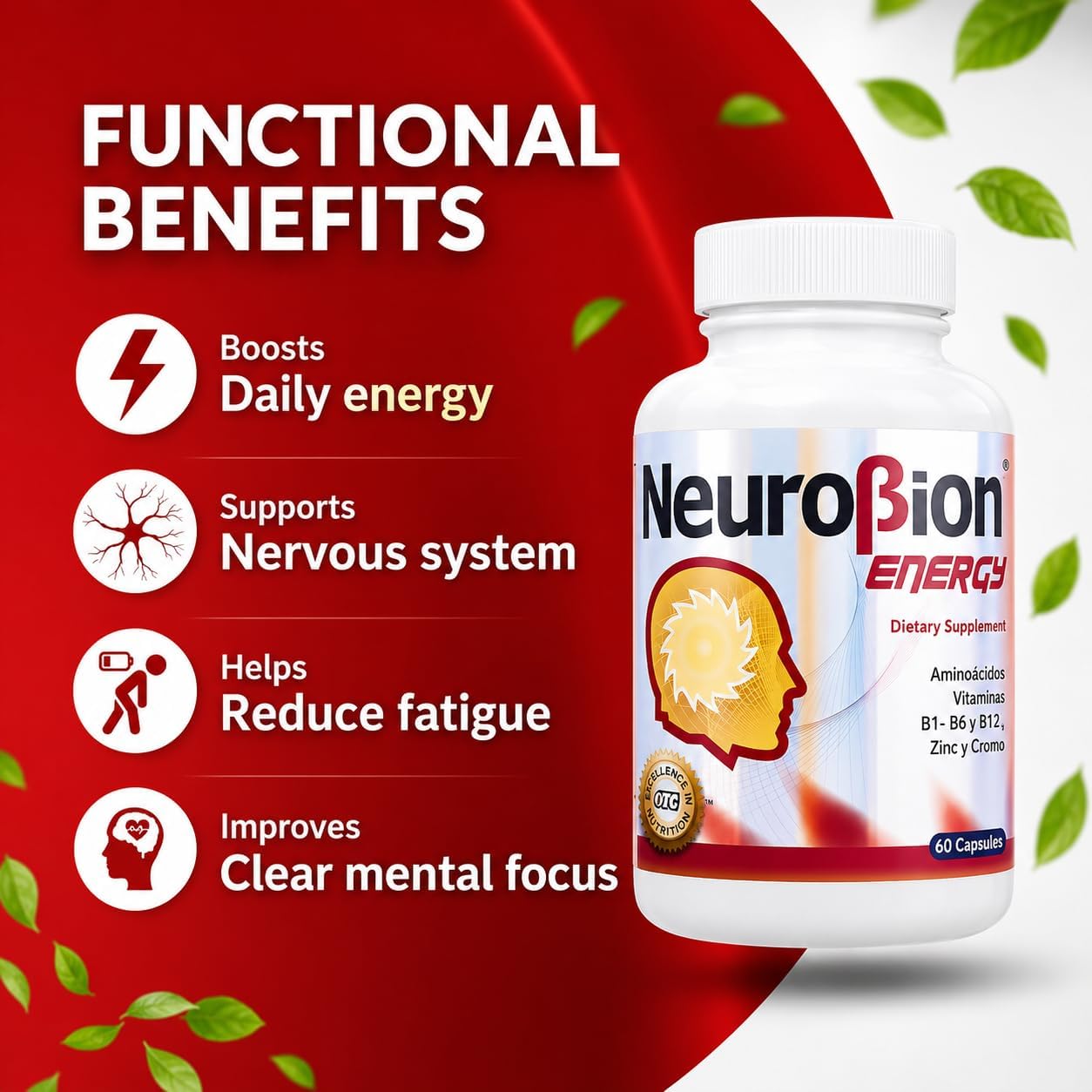 Neurobion Energy B-Complex Capsules – 60 Capsules - görsel 5