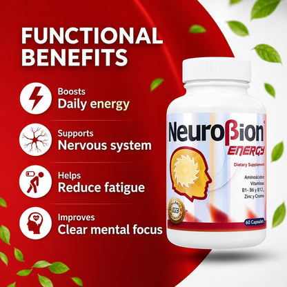 Neurobion Energy B-Complex Capsules – 60 Capsules