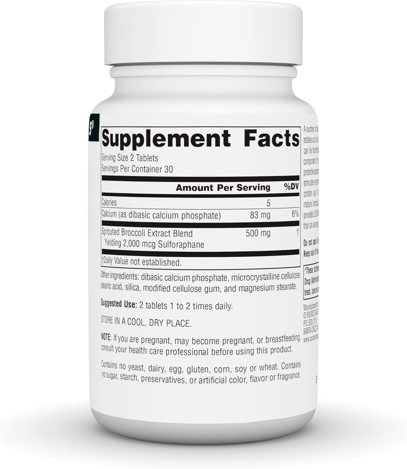 Source Naturals Broccoli Sprouts Extract, 250 mg - 60 Tablets - görsel 3