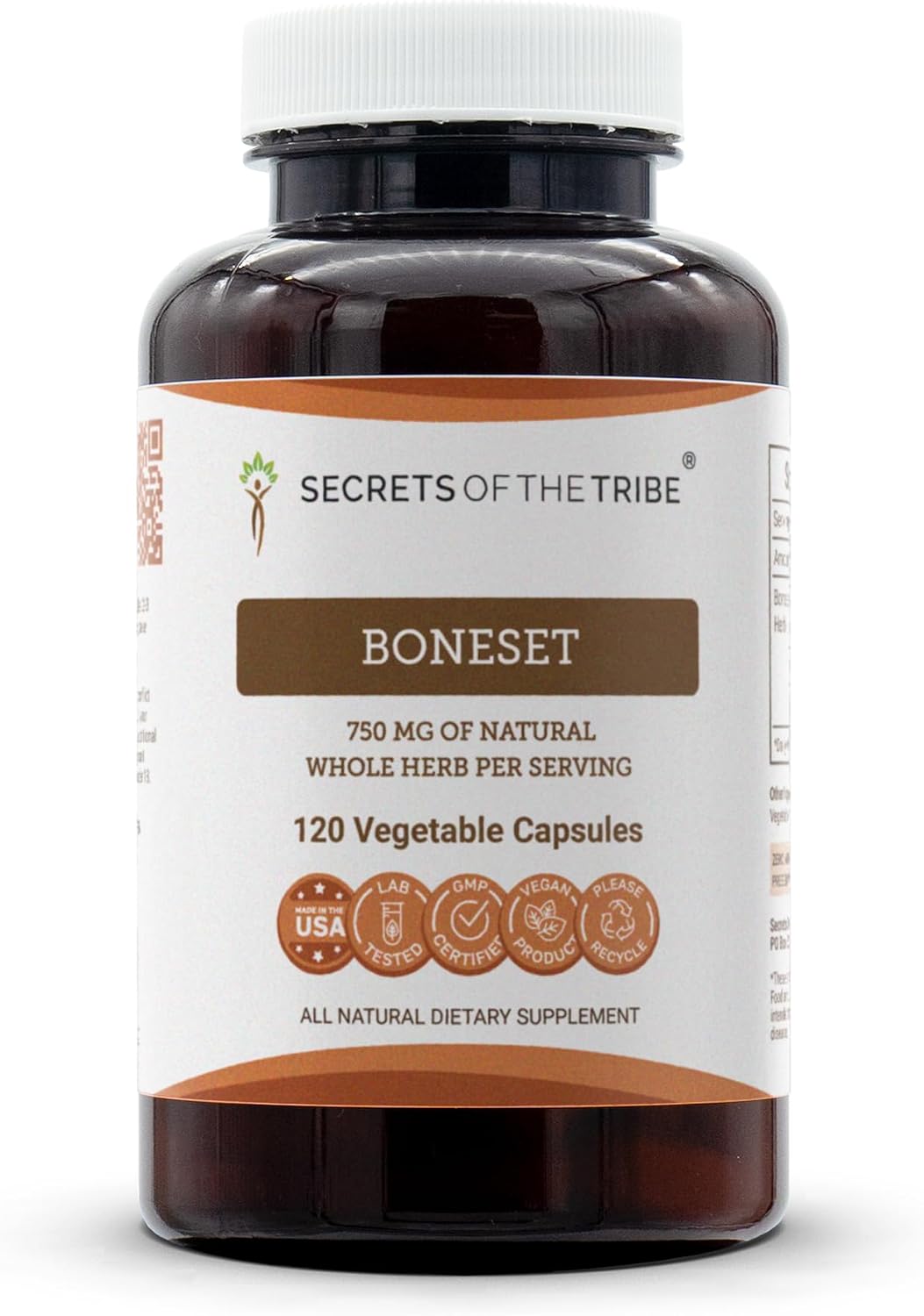 Secrets of the Tribe Boneset (Eupatorium perfoliatum) 120 Capsules – Dried Herb in Vegetable Capsules - görsel 1