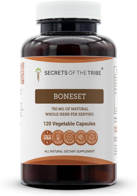 Secrets of the Tribe Boneset (Eupatorium perfoliatum) 120 Capsules – Dried Herb in Vegetable Capsules