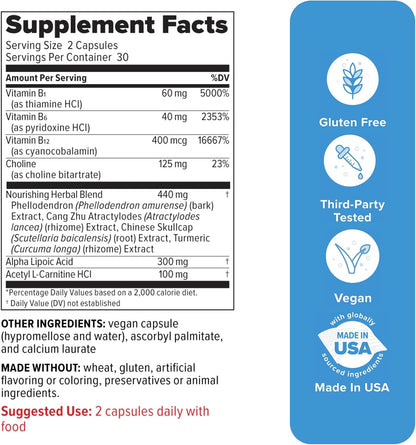 Redd Remedies, Nerve Shield, Supports Healthy Nerve Structure and Circulation, 60 Vegan Capsules