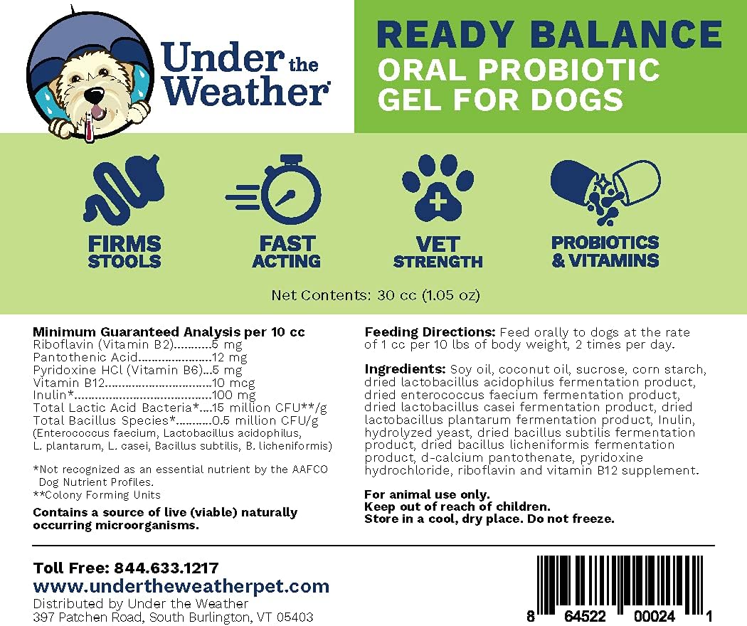 Under the Weather Ready Balance Probiotic & Prebiotic Gel for Dogs - görsel 2