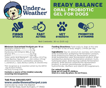 Under the Weather Ready Balance Probiotic & Prebiotic Gel for Dogs